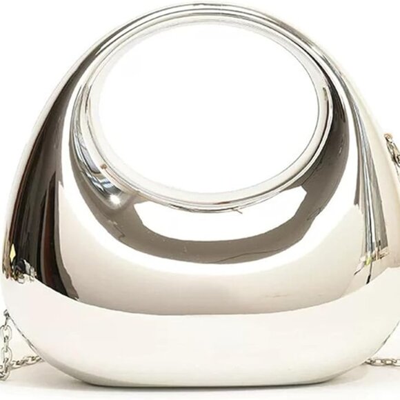 Acrylic Evening Clutch Purse for Women, Metallic Purse Evening Handbags Moon - Picture 10 of 16